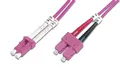 Produktbild: DIGITUS DK-2532-01-4 – Glasfaserkabel OM4 – 1 m – LC zu SC – Duplex LWL Kabel –