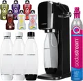 Produktbild: Wassersprudler SodaStream Art Black + SodaStream Flaschen 2 Stk 1L Fuse White