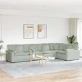Produktbild: Modulares Sofa mit Kissen Samt Hellgrau vidaXL