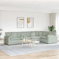 Produktbild: Modulares Sofa mit Kissen Samt Hellgrau