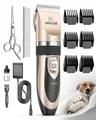 Produktbild: Hundeschermaschine Tierhaarschneider Leise Elektrisch Kabellos Gold 6 Aufsätze