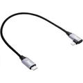 Produktbild: Akyga USB-Kabel   USB-C® Stecker, Apple Lightning Stecker 0.30 m Schwarz  AK-...