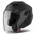 Produktbild: VINZ Calobra Jethelm mit Sonnenblende und Visier | Roller Helm Motorradhelm | ECE 22.06 Zertifiziert | in Gr. XS-XXL - Mattschwarz
