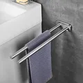Produktbild: Handtuchhalter Edelstahl gebürstet Wandmontage Zweiarmig 40cm Badzimmer Organisa