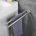 Produktbild: Handtuchhalter Edelstahl Gebürstet Bad Zweiarmig Wandmontage Badezimmer 40cm
