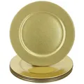 Produktbild: 6er Set Platzteller Gold Glitzer 33cm Dekoteller leicht Kunststoff