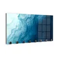 Produktbild: DEQORI Kleiderhaken Glas 60x30 cm 'Aufgewühlte Wellen' Wand Garderobe abwischb.