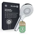 Produktbild: KLUDI-X3 Universal Duschkopf wassersparend als Option, Duschbrause mit 3 Strahlarten (Body, Hair, Skin), reinigungsfreundlicher Brausekopf Ø 11,7 cm, Shower Head, Chrom