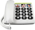 Produktbild: Doro PhoneEasy 331ph Großtastentelefon | schnurgebunden | 3 Fototasten | hörgerätekompatibel | weiß