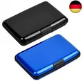 Produktbild: Business Visitenkarten-Etuis 2 Stück schwarz & blau Visitenkartenhülle aus A