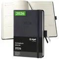 Produktbild: SIGEL C2613 Wochenplaner Wochenkalender 2026, ca. A6, schwarz, Hardcover, 176 Seiten, Gummiband, Stiftschlaufe, Archivtasche, aus nachhaltigem Papier, Kalenderbuch Conceptum