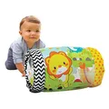 Produktbild: Infantino Jungle Peek & Roll - Encourages Crawling, Inflatable Activity Toy with Bouncing Balls Inside, Fun & Friendly Animal Characters, Helps Gross Motor Skill Development, for Babies 6M+