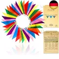 Produktbild: Premium Wiederverwendbare Wimpelkette Outdoor Wetterfest - wasserdichte Stoff