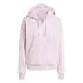Produktbild: adidas Women's Essentials 3-Stripes Full-Zip Fleece Hoodie, Clear pink/White, S