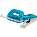 Produktbild: Novus NOVUS OFFICE Hefter und Locher 020-1876 Halbstreifen 15 Blatt Petrol Blau Nr. 10 Metall, Kunststoff 2 Stück