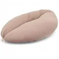Produktbild: HOBEA-Germany Stillkissen 190 cm x 76 cm XXL Lagerungskissen Schwangerschaftskissen für Baby und Erwachsene Seitenschläferkissen Stillkissen mit Bezug aus Bio Baumwolle, Musselin Taupe