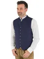 Produktbild: Hammerschmid Trachtenweste Max blau ohne Ärmel, klassische Lodenweste für Herren, elegantes Gilet für Männer, 56