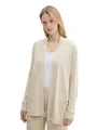 Produktbild: TOM TAILOR Damen Basic Cardigan Strickjacke,25955 - Dusty beige Melange, M