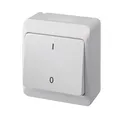 Produktbild: Schalter Aufputz weiss IP44 Feuchtraum I-0 Aufdruck