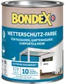 Produktbild: Bondex Wetterschutz Farbe Weiß 0,75 L für 7 m² | Extreme Deckkraft | Hervorragende Witterungsbeständigkeit | seidenglänzend | Wetterschutzfarbe | Holzfarbe