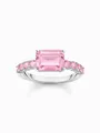Produktbild: THOMAS SABO Fingerring Thomas Sabo TR2451-051-9-54 Silberner Solitärring mit pinkfarbenen St