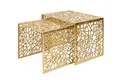 Produktbild: Couchtisch Sofatisch 2er Set Handarbeit 38 x 39 aus Metall in Gold Tisch Sofa