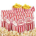 Produktbild: Tebery 200 Stück Popcorn Tüte, Papier Popcorntüten, Popcorntüten Klein, Movie Night Popcorn Box Candy Tüte, Rot-Weiß Gestreift, 9 x 6 x 21cm