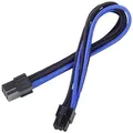Produktbild: SilverStone SST-PP07-IDE6BA - Netzteil-Verlängerungskable 25cm 6pin auf PCI-E 6pin, schwarz/blau