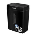 Produktbild: Fellowes Aktenvernichter, Papierschredder für 8 Blatt Partikelschnitt, Aktenvernichter P4, Schredder für Zuhause und Homeoffice, 15L Papierkorb, verarbeitet Kreditkarten, Heftklammern, Schwarz