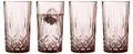Produktbild: Lyngby Glas Sorrento Highball Glas, Longdrinkglas, 38 cl, 4 Stck., Pink