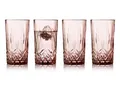 Produktbild: LYNGBY-GLAS Gläser-Set Highball Sorrento Longdrinkglas pink 380ml Set4, Glas, Highball Sorrento 38 cl 4 Stck. Pink