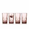 Produktbild: Lyngby Glas Highballglas Sorrento 4er Set, Longdrinkgläser, Glas, Pink, 380 ml