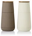 Produktbild: AdHoc Set Pfeffer- und Salzmühle Scape, dark beige&light beige, CeraCut® Ceramic Mahlwerk, Kunststoff / Eichenholz