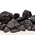 Produktbild: AquaOne Aquarium Steine Schwarze Lavasteine I Natursteine Lava 10kg Mix Größe S bis L I Aquascaping Gestein für Tank I Lavagestein Dekoration Aquascape Deko