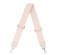 Produktbild: MIRROSI Schulterriemen Made in Italy aus Echtleder Schultergurt für Tasche zum Wechseln (Beige, Karabiner in silberner Farbe, 1x Taschengurt)