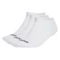 Produktbild: adidas Unisex Thin Linear Low-Cut Socks 3 Pairs, White / Black, 45-48