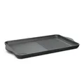 Produktbild: Große Aluguss Grillplatte Induktion 49x29 cm I Beschichtete Bratplatte Induktionskochfeld I Grill Grillaufsatz für Herdplatte I Herd Plancha antihaft I Induktionsfähige Grillpfanne I Steakpfanne