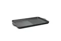 Produktbild: Hoffmann Germany Teppanyakiplatte Grillplatte 2in1 Aluguss eckig 49x29 cm – Made in Germany, Aluguss (1-tlg., 1x Grillplatte 49x29 cm + Silikon-Füße), Grillstreifen + Bratfläche, Antihaft, backofenfest, Induktion