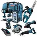 Produktbild: MAKITA LXT 18V 12tlg. Werkzeug Set + DUC353 PT2 Akku Kettensäge RTJ 36V Z 2x18V