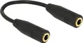 Produktbild: DeLOCK - Audio-Invertieradapter - 4-poliger Mini-Stecker (W) bis 4-poliger Mini-Stecker (W) - 13cm - Schwarz (65896)