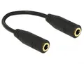 Produktbild: Delock Adapter Audio Klinke 3,5 mm 4 Pin Buchse > Buchse 13 cm (65896)