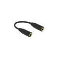 Produktbild: 65896 - Adapter Audio Klinke 3,5 mm 4 Pin Buchse > Buchse 13 cm