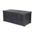 Produktbild: Keter Kissenbox Rockwood, graphit, 570l Fassungsvermögen, Außenmaße: 155 x 72,4 x 64,4 cm, Auflagenbox wasserdicht, für Outdoor geeignet, Keterbox