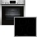 Produktbild: Neff EDX4I0 N30/N50 A+ Einbauherdset mit Induktionskochfeld (E1CCD2AN4 + M56SBF1L0), 60 cm breit, 71 L, Kinderischerung, Edelstahl