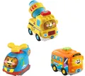 Produktbild: Vtech® Spielzeug-Auto Tut Tut Baby Flitzer, 3er-Set Reisebus, Helikopter, Betonmischer