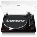 Produktbild: Lenco LBT-288WA Plattenspieler (Riemenantrieb, Bluetooth, USB Adapter, Audio-Technica, 33 45 U/min inkl. Staubschutz) braun