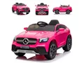 Produktbild: ES-Toys Elektro-Kinderauto Kinder Elektroauto Mercedes GLC, Belastbarkeit 40 kg, pink, Kunstledersitz, EVA-Reifen