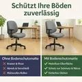 Produktbild: Bodenschutzmatte Transparent PVC 0,60 m x 1,00 m x 2 mm Zuschneidbar Bürostuhl Rutschfest Schreibtischunterlage - Transparent