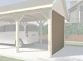 Produktbild: Weka Rückwandelement für Einzelcarport 614/615 Leimholz Flach- und Satteldach