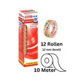 Produktbild: tesafilm 12 mm breit 10 m lang 12 Rollen transparent tesa Klebeband Kleberolle